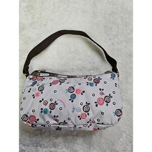 Le Sportsac Top Handle Bagette Purse Floral Design